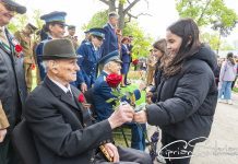 Ceremonie solemnă în Crâng, de Ziua Veteranilor de Război. Ultimul discurs al prefectului Liliana Sbîrnea și emoție în prezența veteranului de 104 ani