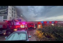 Incendiu la clădirea „Contactoare” din Buzău. Aproximativ 50 de persoane de la o sală de fitness au fost evacuate